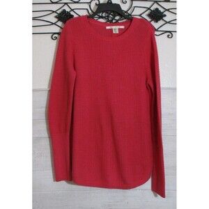 Max Studio Pullover Sweater Size XL Long Sleeve Round Neck Coral